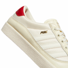 A pair of white ADIDAS PUIG INDOOR WHITE / CREAM WHITE / SCARLET sneakers.