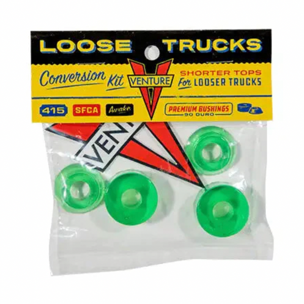 A package of DELUXE VENTURE LOOSE TRUCK BUSHING CONVERSION KIT for trucks.