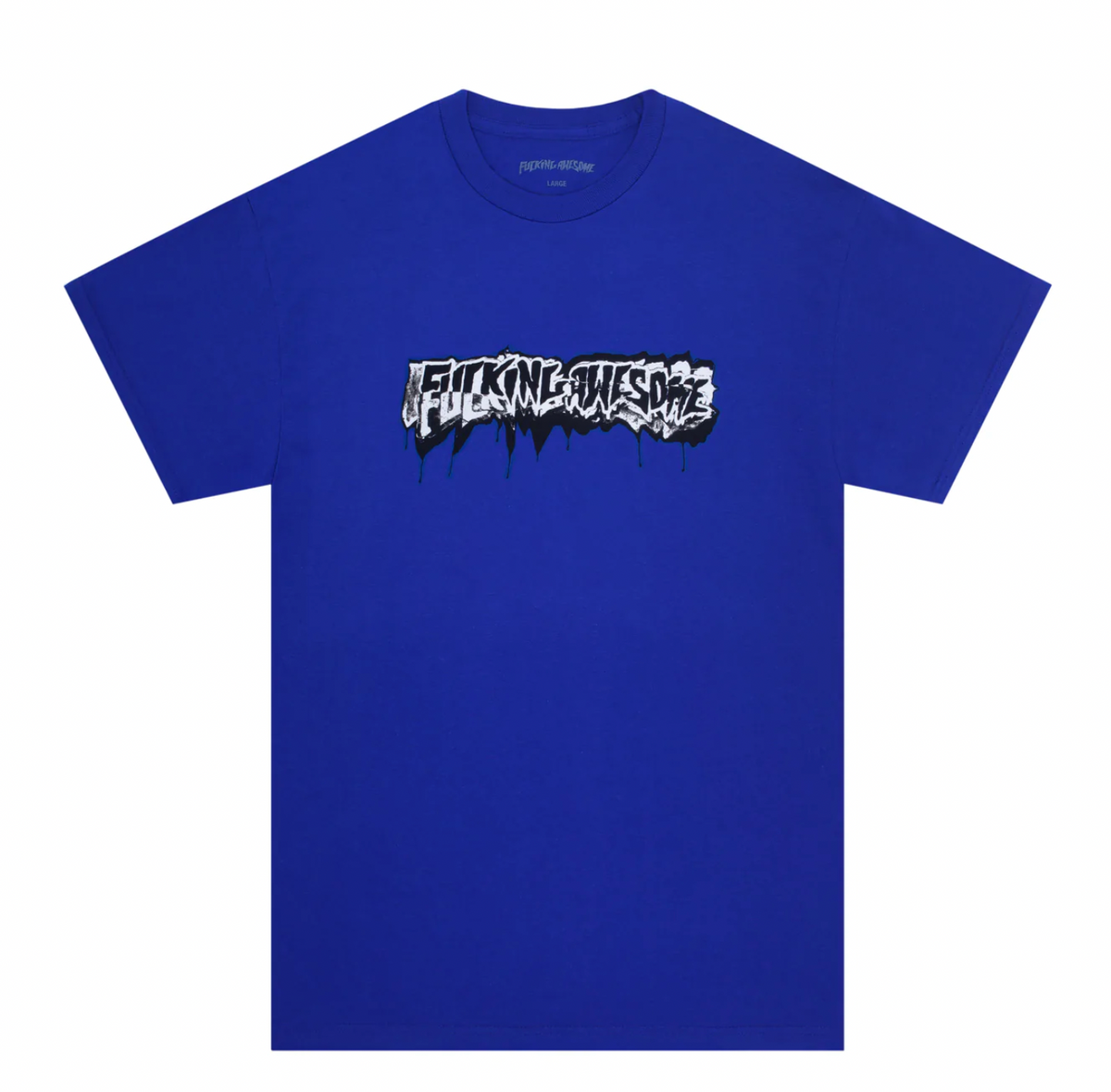 FUCKING AWESOME DILL CUT UP LOGO TEE COBALT– Bluetile Skateboards