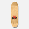 A skateboard with a red logo on it, featuring the BAKER Jacopo Throwback From The Dead.