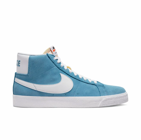 Nike SB Blazer Mid Cerulean/White in blue and white.