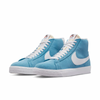 The NIKE SB BLAZER MID CERULEAN / WHITE by nike captures the essence of skateboarding.