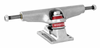 An INDEPENDENT 151 STAGE 4 POLISHED (SET OF TWO) skateboard truck in silver and red on a white background.