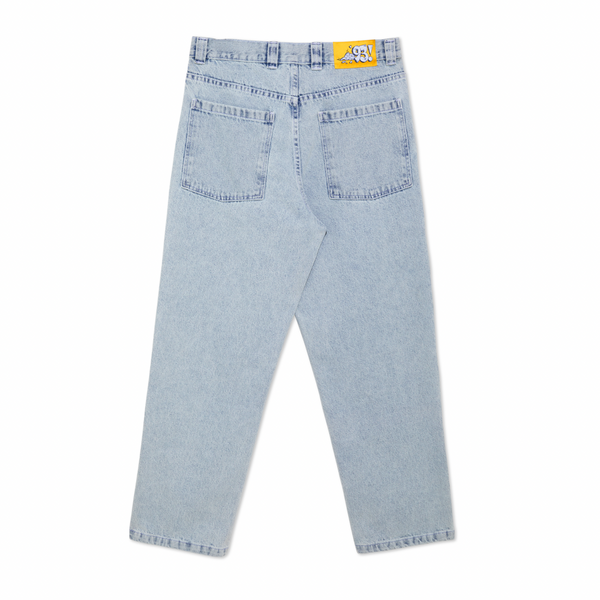 A pair of POLAR '93! WORK PANT DOUBLE KNEE ICE BLUE on a white background.