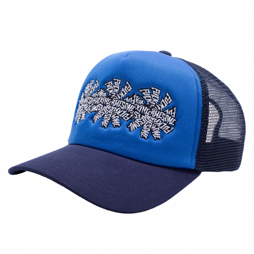 FUCKING AWESOME 3 SPIRAL TRUCKER SNAPBACK BLUE / NAVY FUCKING AWESOME 3 SPIRAL TRUCKER SNAPBACK BLUE / NAVY
