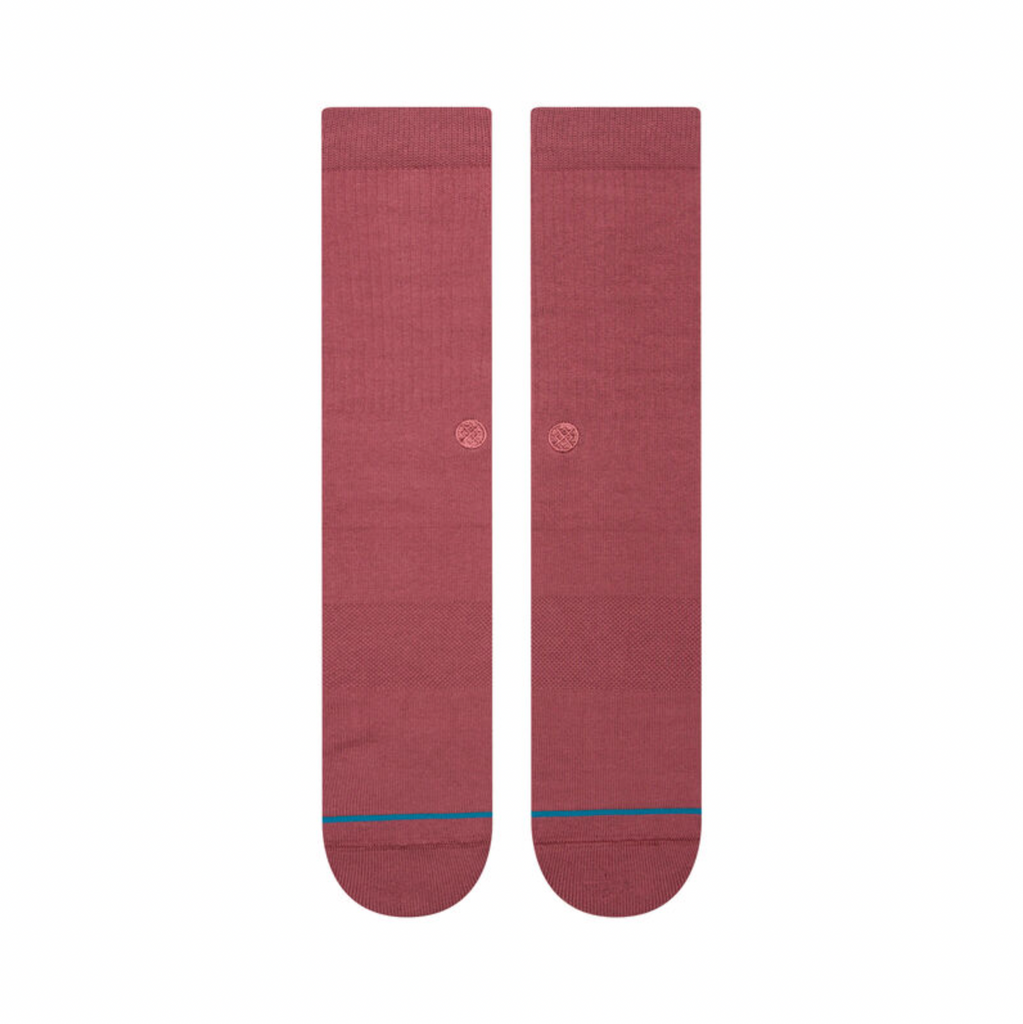 A pair of STANCE SOCKS ICON REBEL ROSE LARGE in red on a white background.