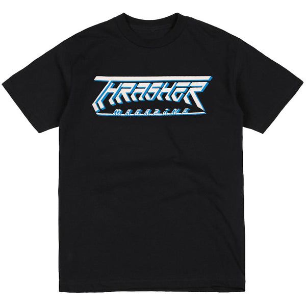 A THRASHER FUTURE LOGO TEE BLACK with the word 'freezer' on it.