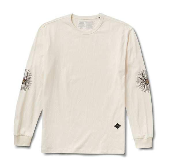 A VANS Crockett long sleeve t-shirt with embroidered flowers.