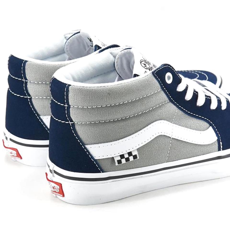 VANS SKATE GROSSO MID DRESS BLUE skate shoes featuring Vans.