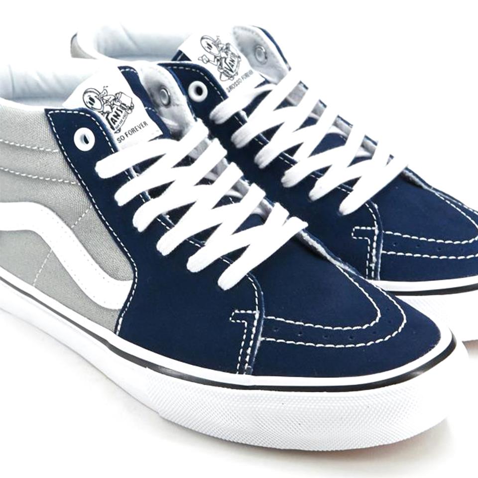 Grosso's favorite Vans skate shoes, the VANS SKATE GROSSO MID DRESS BLUE.