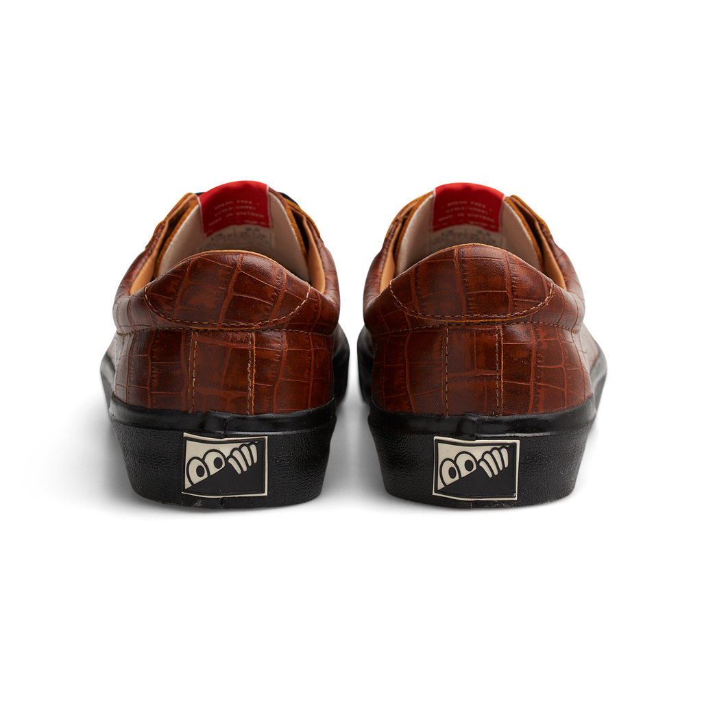 A pair of Last Resort AB VM001 Croc brown/black shoes.