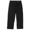 A pair of VOLCOM BILLOW DENIM LOOSE FIT BLACK jeans on a white background.