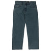 A pair of VOLCOM BILLOW DENIM LOOSE FIT MARINA BLUE jeans on a white background.