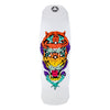 A white skateboard with a WELCOME TRIGER ON DARK LORD WHITE DIP design.