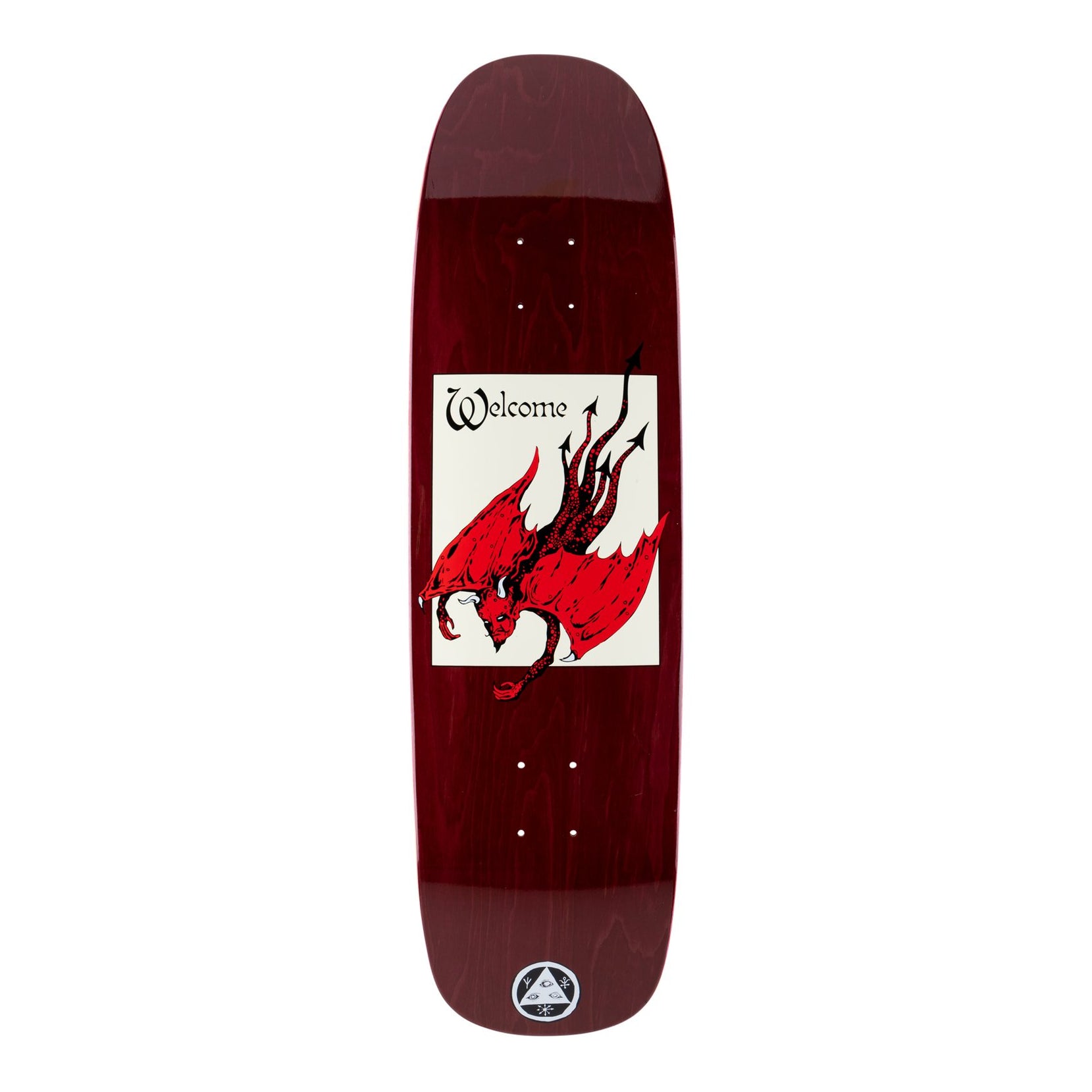 UNHOLY DIVER ON SON OF GOLEM DARK RED Bluetile Skateboards