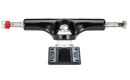 A set of two ACE AF1 55 BLACK skateboard trucks on a white background. (Brand Name: Ace)