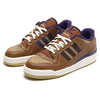 An ADIDAS FORUM 84 LOW ADV x HEITOR WILD BROWN / CARDBOARD / DARK BROWN sneaker with white laces.