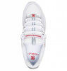 A white and red DC Kalis Lite skate shoe on a white background.