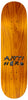 A wooden skateboard with the word 'anti hko' and an 8.4-inch width, inspired by the iconic skate brand ANTIHERO Taylor Debris.