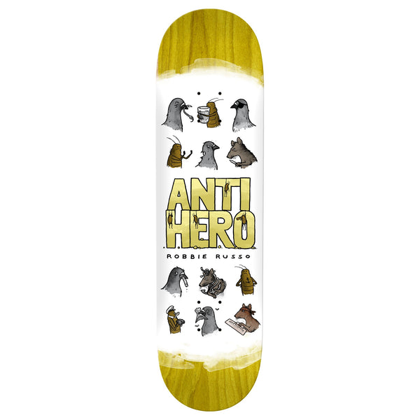 ANTIHERO RUSSO USUAL SUSPECTS skateboard deck - 8.0 with an ANTIHERO twist.