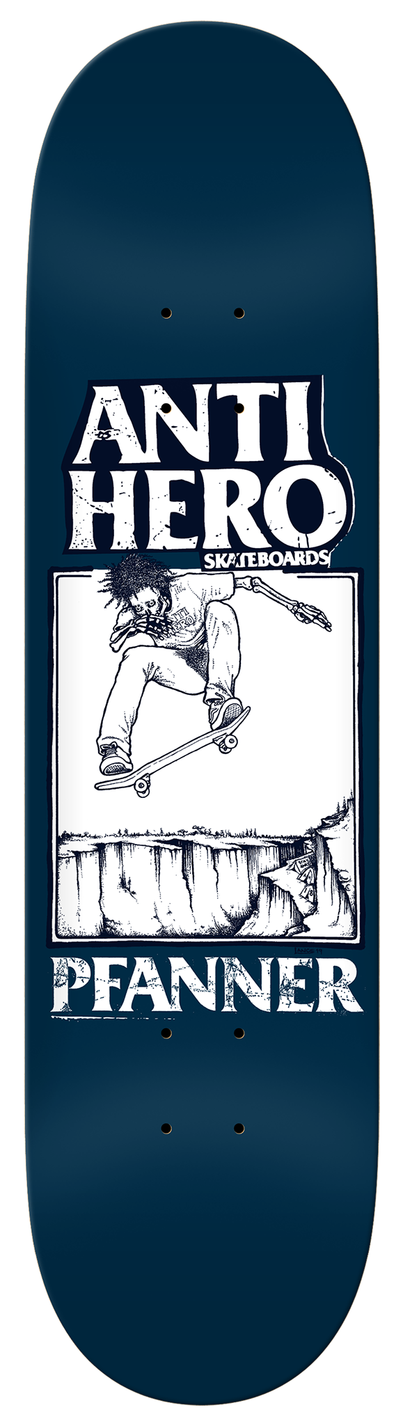 Antihero X Lance Pfanner 8.5 Skateboard Deck - Navy.