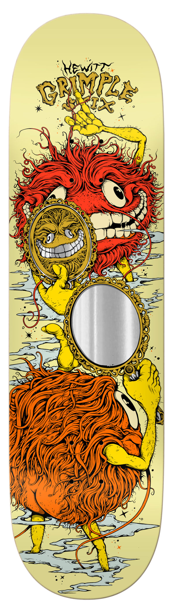 A mug with an image of a lion and a dragon on it. Made by ANTIHERO HEWITT GRIMPLESTIX SMOKE N MIRRORS.