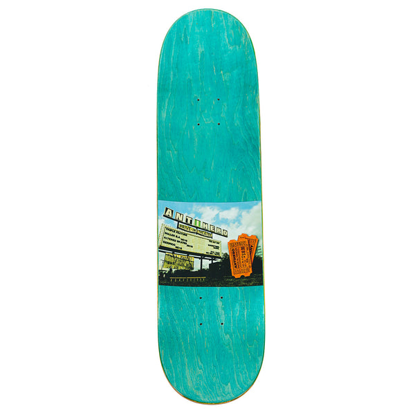 A ANTI HERO GERWER DRIVE IN skateboard deck featuring a picture of a baseball field, with the iconic ANTIHERO logo on an 8.25-inch width.