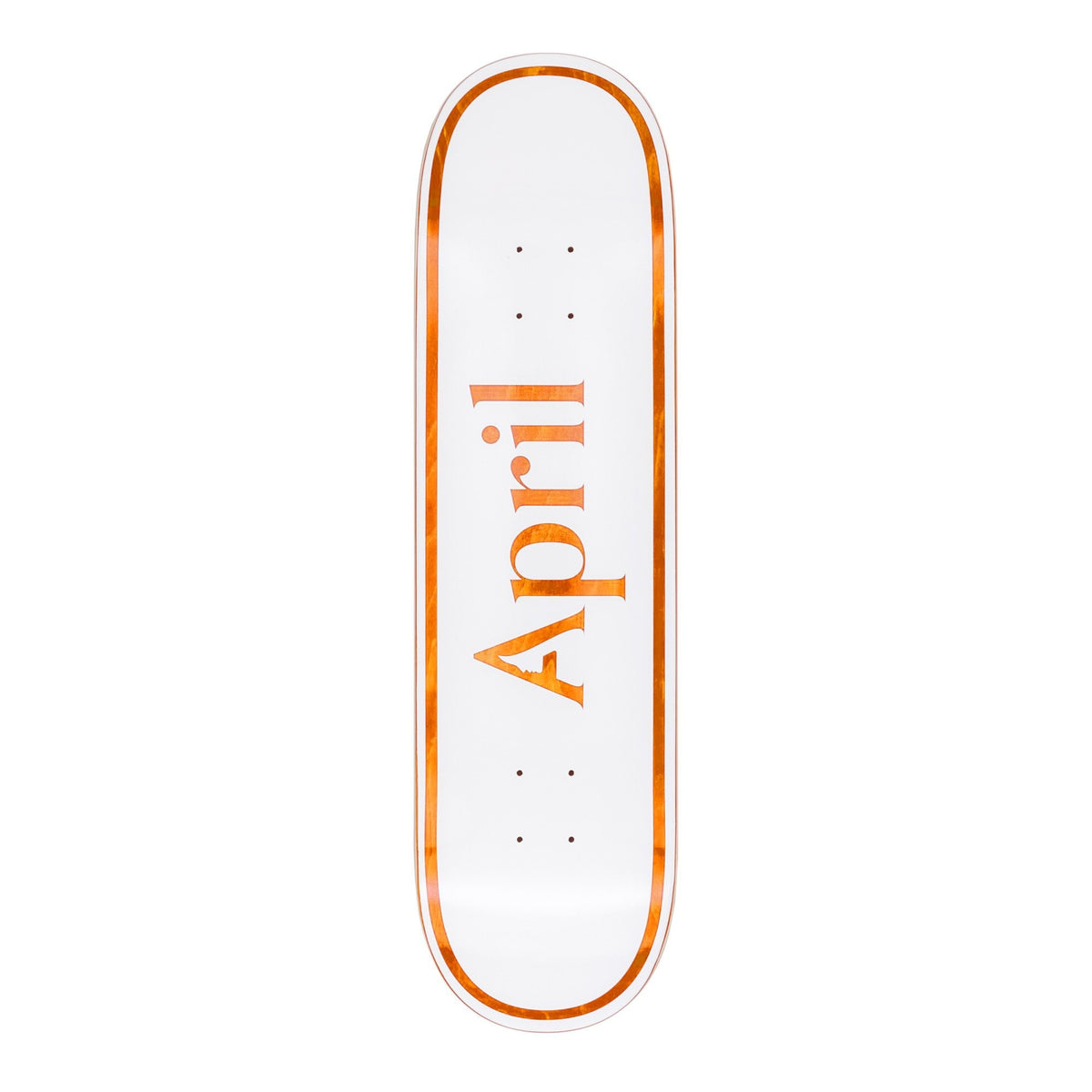 APRIL OG LOGO 8.25 ORANGE– Bluetile Skateboards