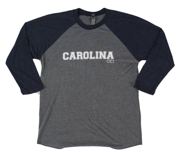 Bluetile Skateboards Carolina raglan sleeve tee.