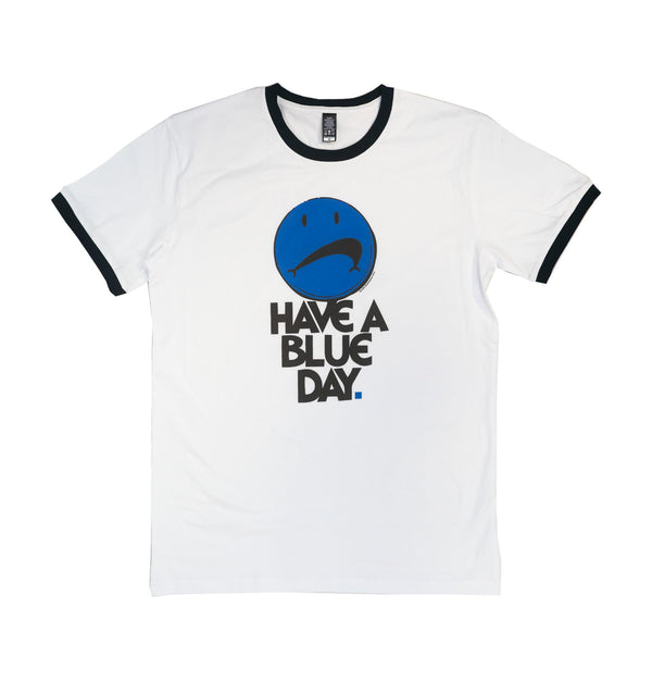 Have a Bluetile Skateboards navy blue day ringer tee.