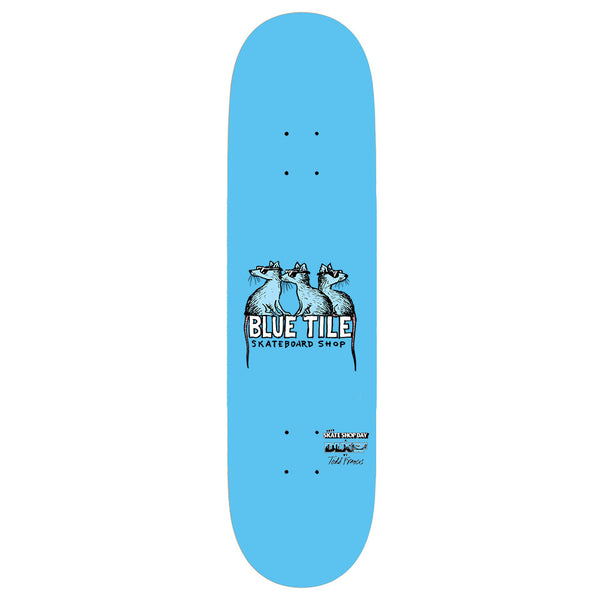 Bluetile Skateboards' BLUETILE x TODD FRANCIS SKATE RATS skateboard deck - 8 0 featuring artwork by Todd Francis.