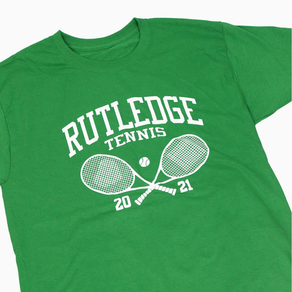 A Bluetile Skateboards Rutledge Tennis Club T-Shirt Shamrock.