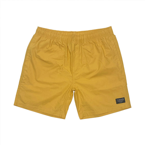 The Bluetile Skateboards men's BLUETILE SURPLUS BEACH SHORT MUSTARD swim shorts.