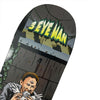 A BLUETILE FOLKLORE SERIES 3 EYE MAN skateboard, with artwork by Mark Kowalchuk.