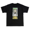 A black BLUETILE THREE EYE MAN TEE BLACK with a picture of a man on it by Bluetile Skateboards.