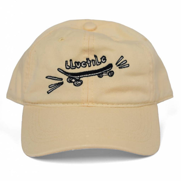 A stylish BLUETILE "SKATE BORED" DAD HAT BUTTER from Bluetile Skateboards.