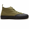 A pair of CLEAR WEATHER KENNY OLIVE sneakers in olive green with black soles.