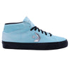A CONVERSE LOUIE LOPEZ X FA PRO MID CYAN TINT / BLACK high top sneaker with a silver star on the side.