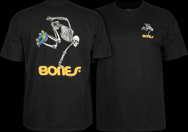POWELL PERALTA SK8BOARD SKELETON BLACK TEE.