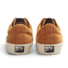 A pair of tan LAST RESORT AB VM002 SUEDE LO CHEDDAR/WHITE sneakers with a white logo on the side.