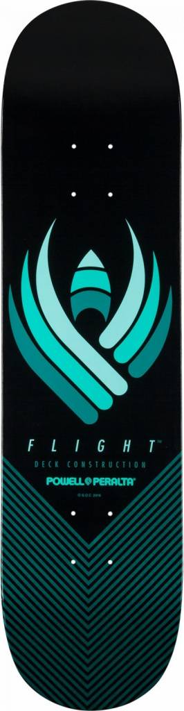 A thinner and stronger skateboard with the word POWELL - PERALTA FLIGHT DECK SHAPE 247 on it.