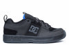 A black and blue DC Lynx OG Black/Grey shoes for boys.