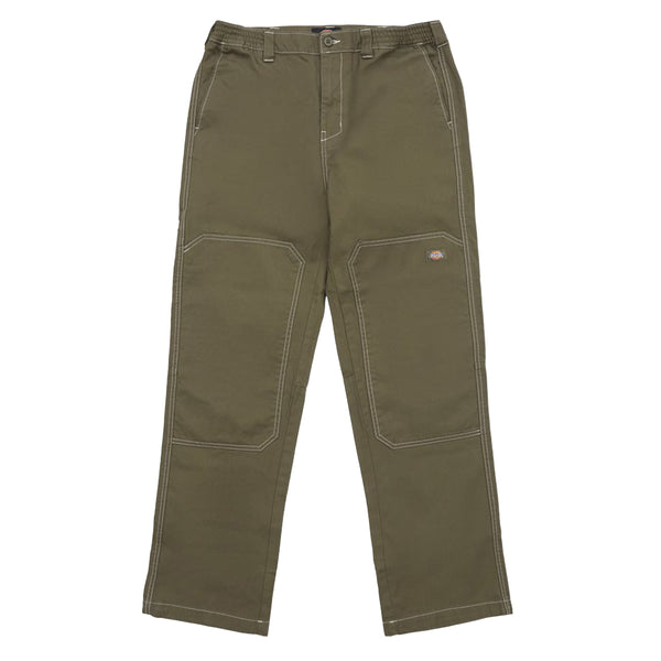 A picture of DICKIES FLORALA DOUBLE KNEE TWILL PANT MILITARY GREEN.