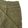 A close up of a pair of Dickies Double Knee Duck Canvas Pant Stonewashed Green / Nugget.