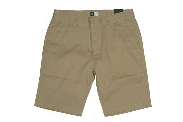 A pair of Bluetile Surplus Short Khaki shorts on a white background, what you see is what you get.