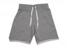 A pair of Bluetile Surplus Sweat Shorts in grey on a white background.