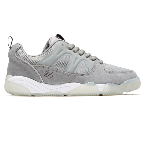 The ES Silo Grey sneakers are on a grey background.