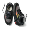 A pair of black VANS X TYSON WAYVEE BLACK/ASPHALT sneakers on top of a white surface.