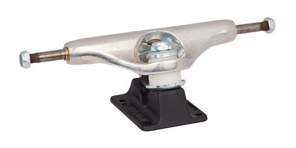 An INDEPENDENT STD 144 FORGED HOLLOW BLACK (SET OF TWO) skateboard truck on a white background.