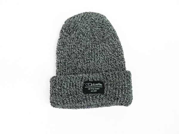 A BLUETILE SURPLUS KNIT BEANIE ZEBRA by Bluetile Skateboards on a white background.